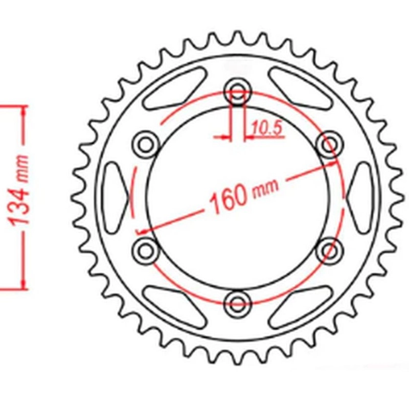 Зірка задня MTX Parts 11-MCJ-40