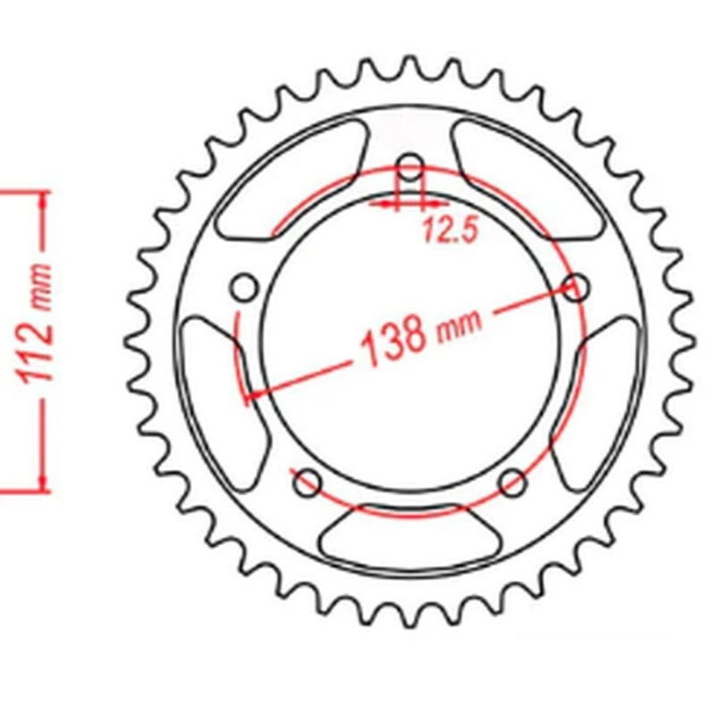 Зірка задня MTX Parts 11-MW0-43