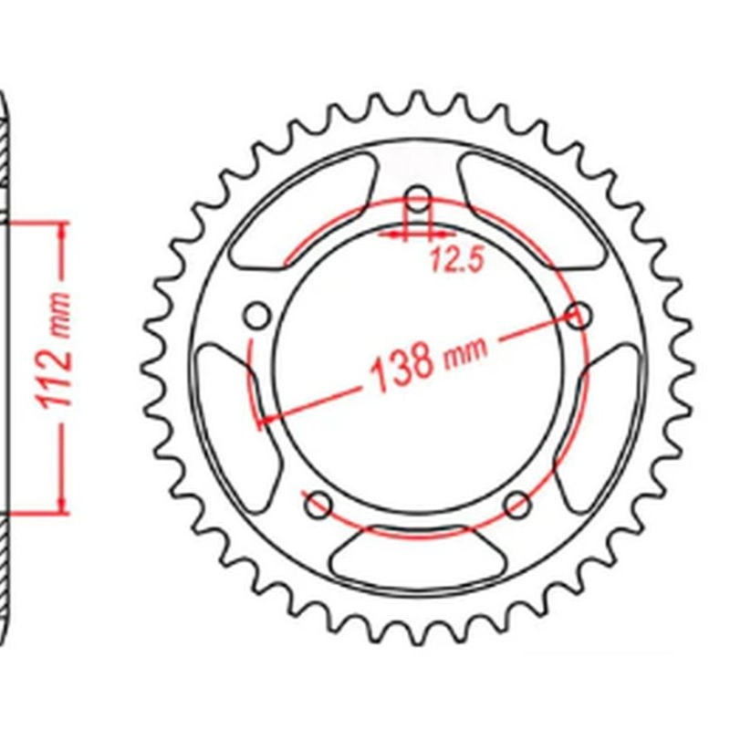 Зірка задня MTX Parts 11-MW3-44