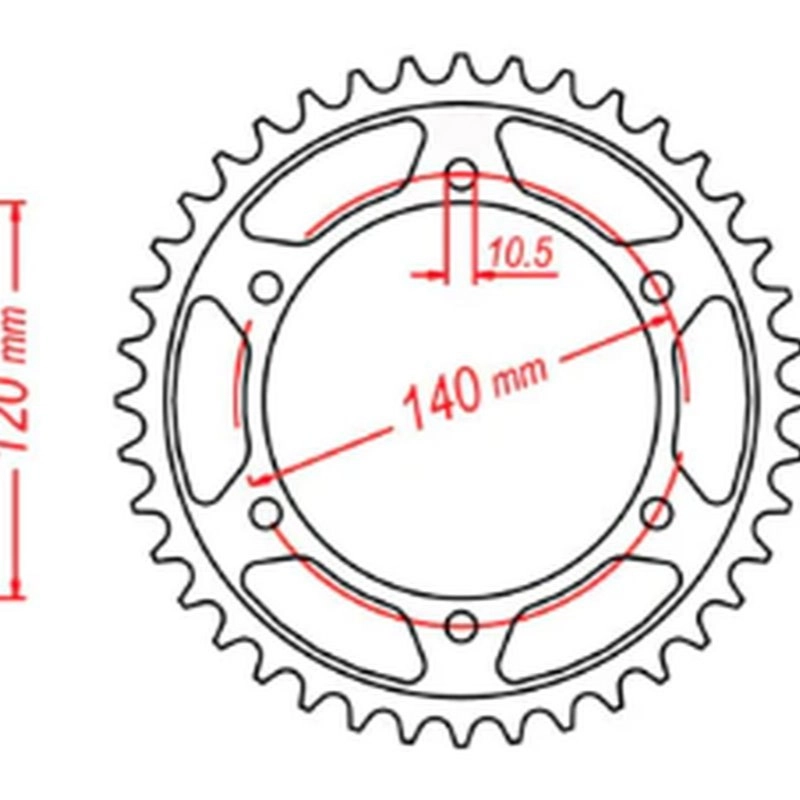 Зірка задня MTX Parts 11-ZZR-42