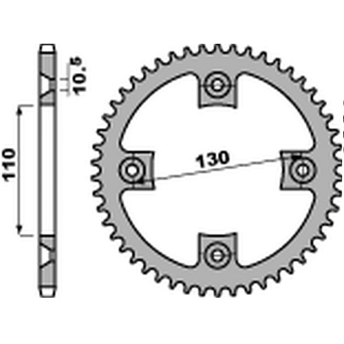 Зірка задня PBR 4303.42 C45
