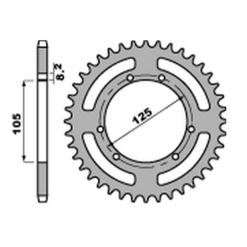 Зірка задня PBR 4402.56.F