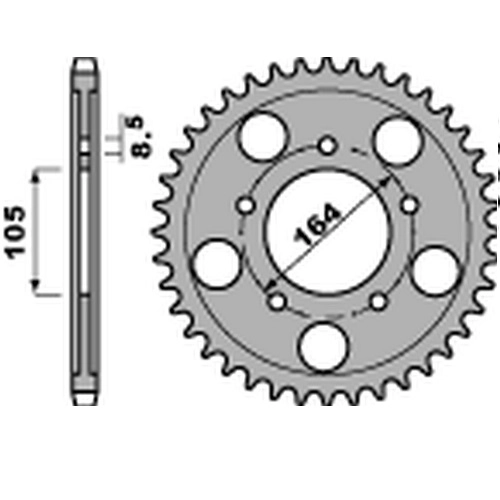 Звезда задняя PBR 4557.46 C45