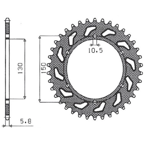 Зірка задня Sunstar 1-3610-42