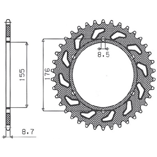 Зірка задня Sunstar 1-5698-44