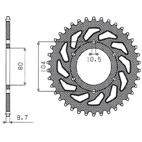 Зірка задня Sunstar 1-6344-33