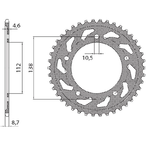 Зірка задня Sunstar 1-8482-48