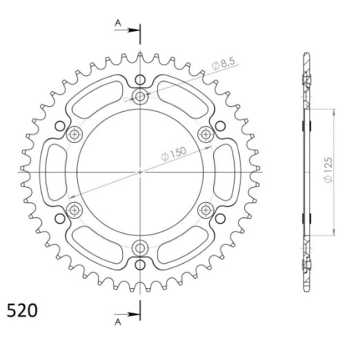 Зірка задня Supersprox RST-990:49 Orange