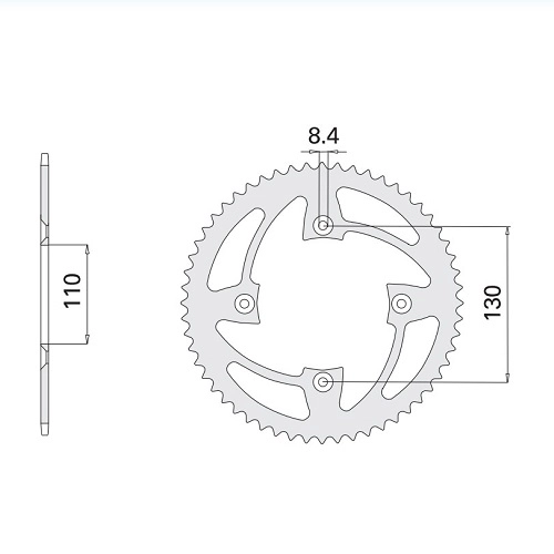 Зірка задня CHT JTM4306.55
