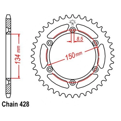Зірка задня CHT JTM459.52