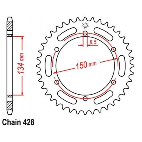 Зірка задня CHT JTM463.48