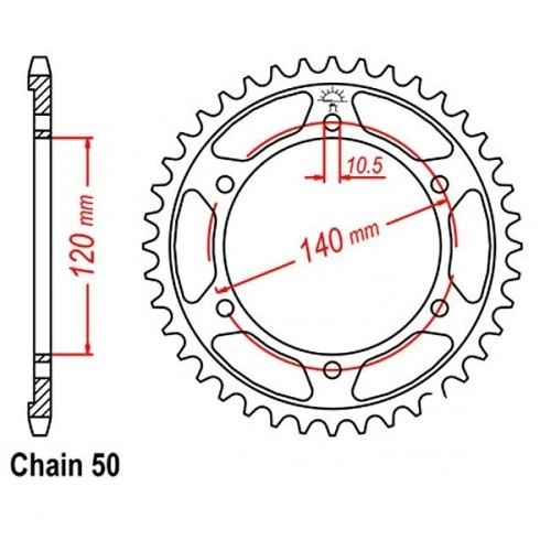 Зірка задня CHT JTM499.39