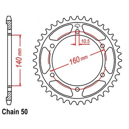 Зірка задня CHT JTM502.48