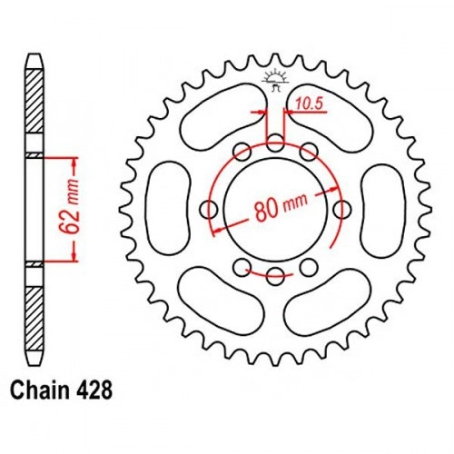 Зірка задня CHT JTM843.49