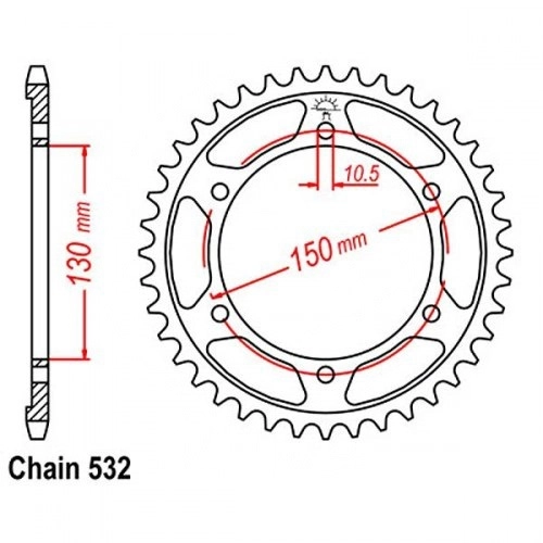 Зірка задня CHT JTM866.47