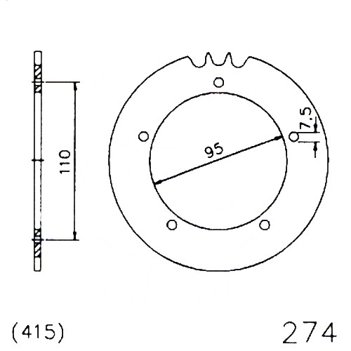 Зірка задня Esjot 20-0274.42