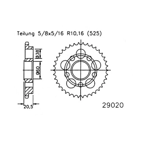 Зірка задня Esjot 29020.36