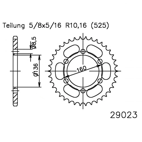 Зірка задня Esjot 29023.41
