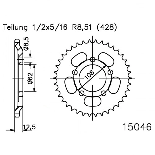 Зірка задня Esjot 50-15046-49