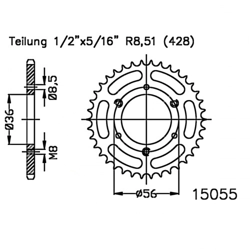 Зірка задня Esjot 50-15055.35