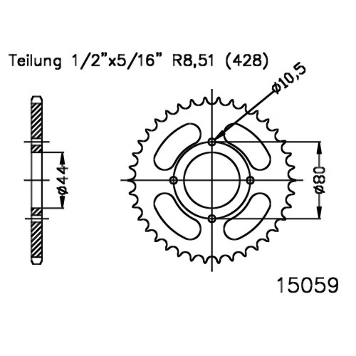 Зірка задня Esjot 50-15059.28