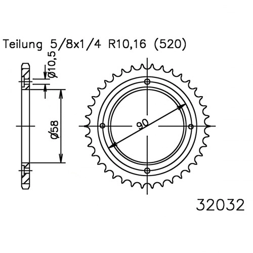 Зірка задня Esjot 50-32032.40