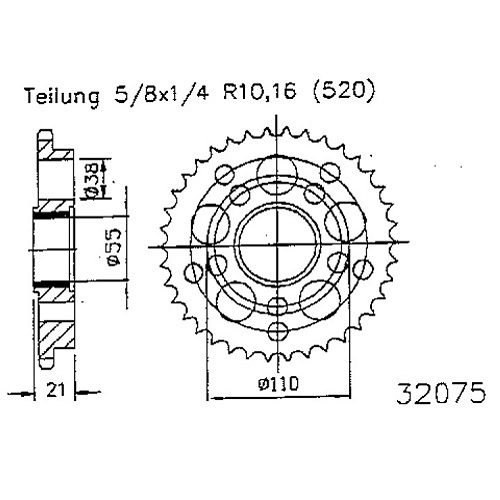 Зірка задня Esjot 50-32075-42