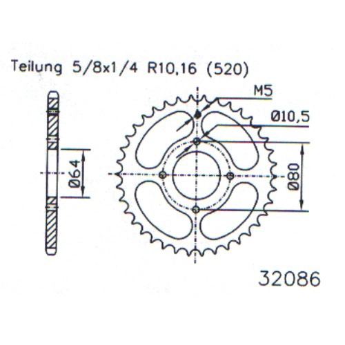 Зірка задня Esjot 50-32086.28