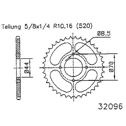 Зірка задня Esjot 50-32096-24