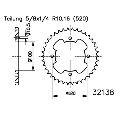 Зірка задня Esjot 50-32138.32