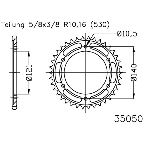 Зірка задня Esjot 50-35050-40
