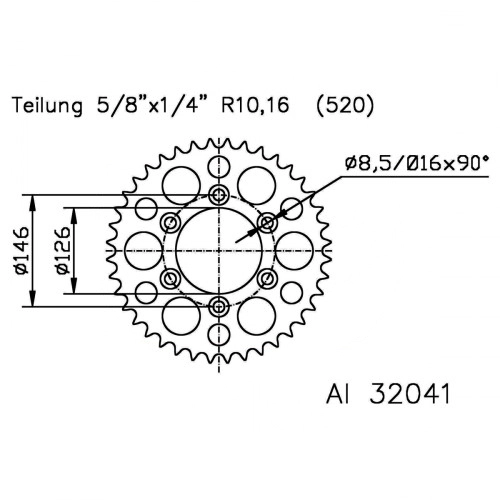 Зірка задня Esjot 51-32041.40