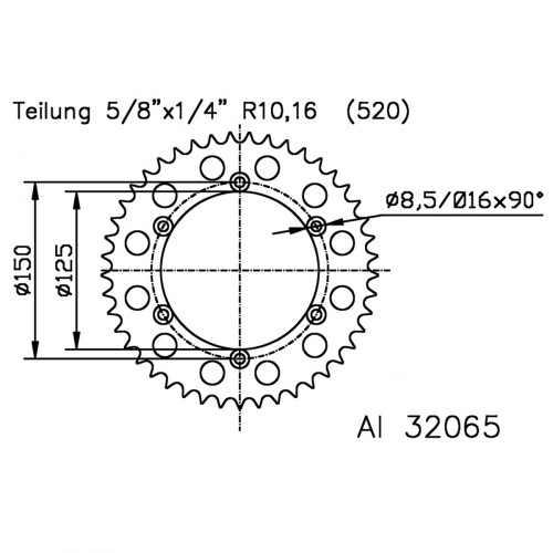 Зірка задня Esjot 51-32065.43