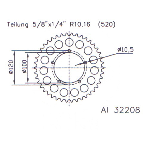 Зірка задня Esjot 51-32208-42