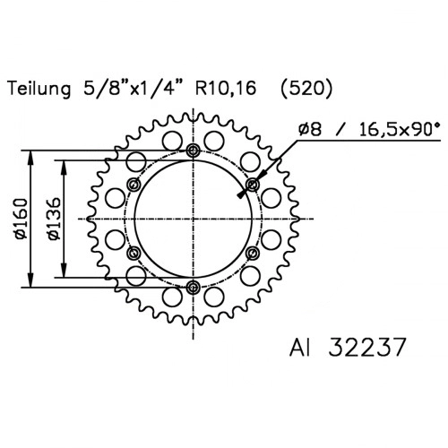 Зірка задня Esjot 51-32237.42