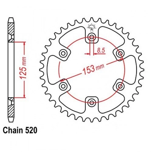 Зірка задня Grosskopf STL289.53