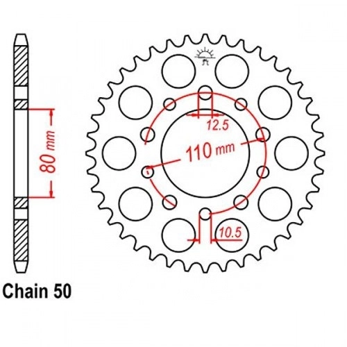 Зірка задня JR RMT1334.45