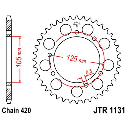 Зірка задня JT JTR1131.60