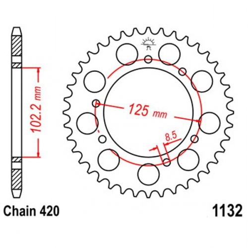 Зірка задня JT JTR1132.48