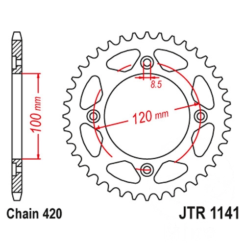 Зірка задня JT JTR1141.60