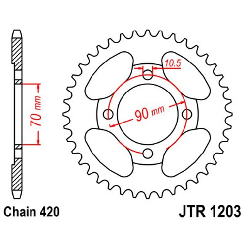 Зірка задня JT JTR1203.42