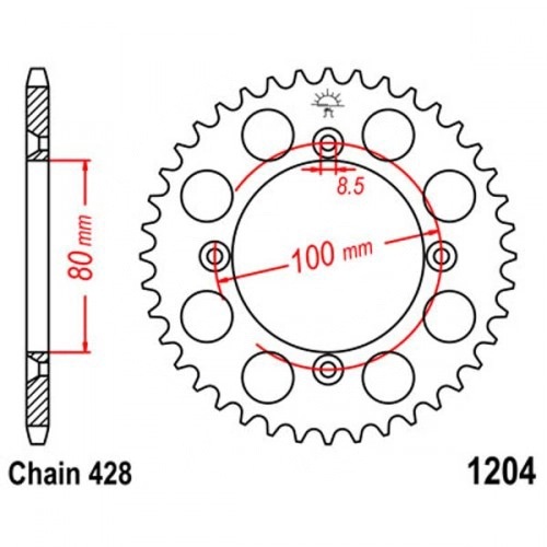 Зірка задня JT JTR1204.49