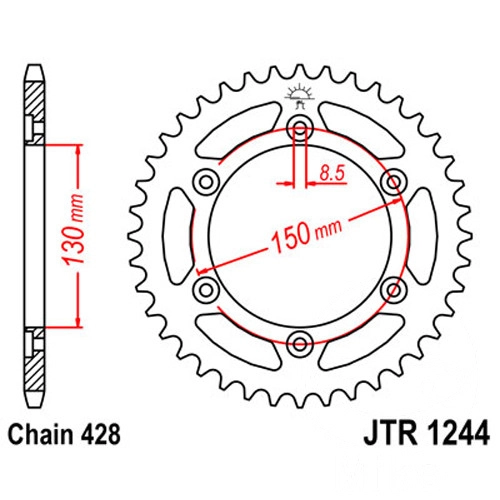 Зірка задня JT JTR1244.51