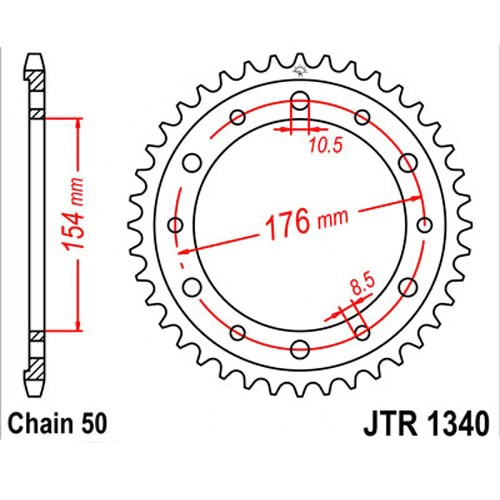 Зірка задня JT JTR1340.44