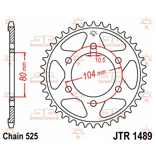 Зірка задня JT JTR1489.41 Black