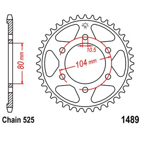 Зірка задня JT JTR1489.41