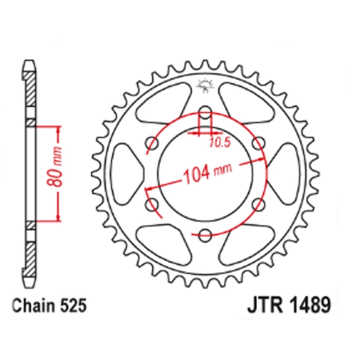 Зірка задня JT JTR1489.44