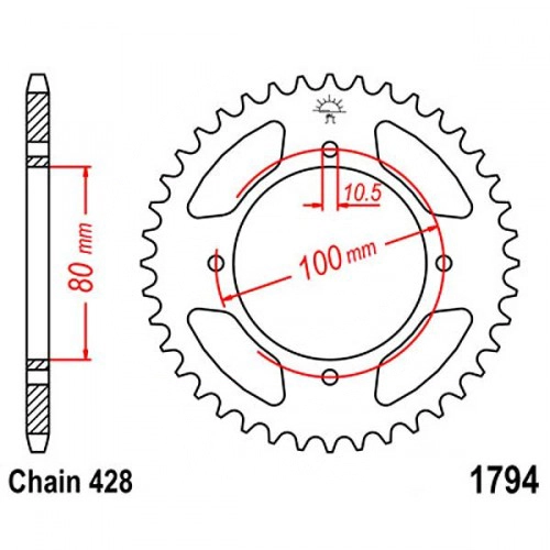 Зірка задня JT JTR1794.45