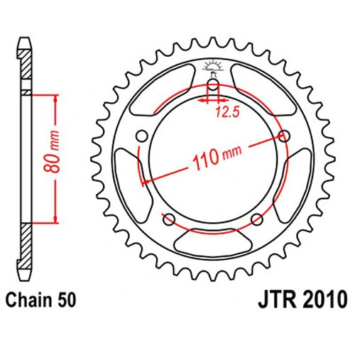Зірка задня JT JTR2010.46