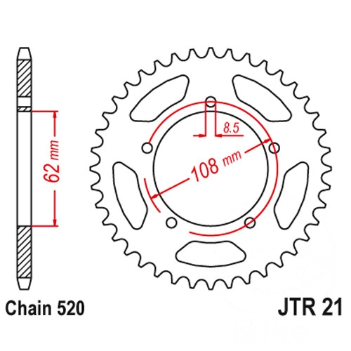 Зірка задня JT JTR21.40
